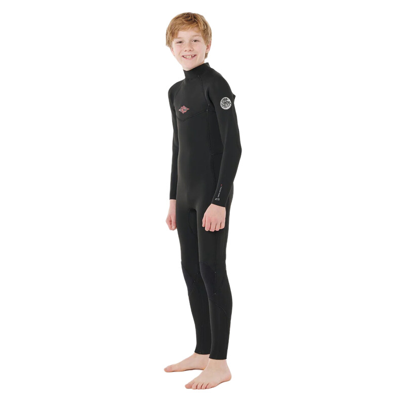 Traje Rip Curl Dawn Patrol de Niño Back Zip 4/3 - Negro Traje Rip Curl Dawn Patrol de Niño Back Zip 4/3 - Negro