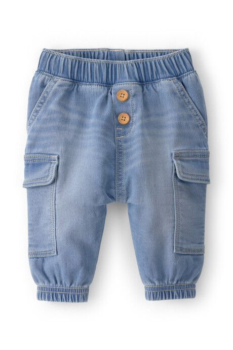 Pantalón jean cargo Sin color