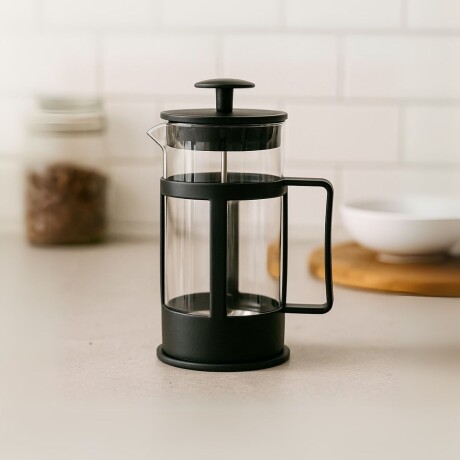 Cafetera francesa de vidrio y plástico 350 ml NEGRO