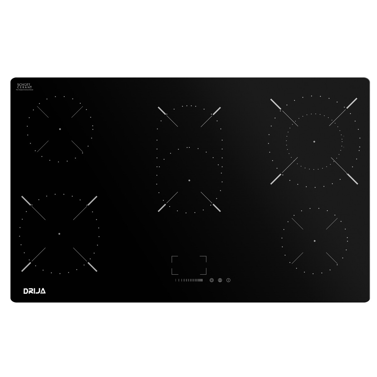 ESTUFA EMPOTRABLE DRIJA, 36"-90CM, 5 QUEMADORES EUROPEOS EIKA®, ELÉCTRICA 