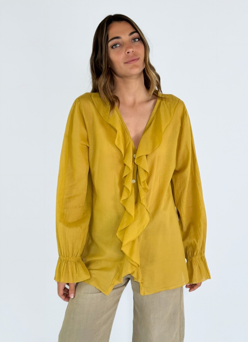 CAMISA POSITANO - MOSTAZA 