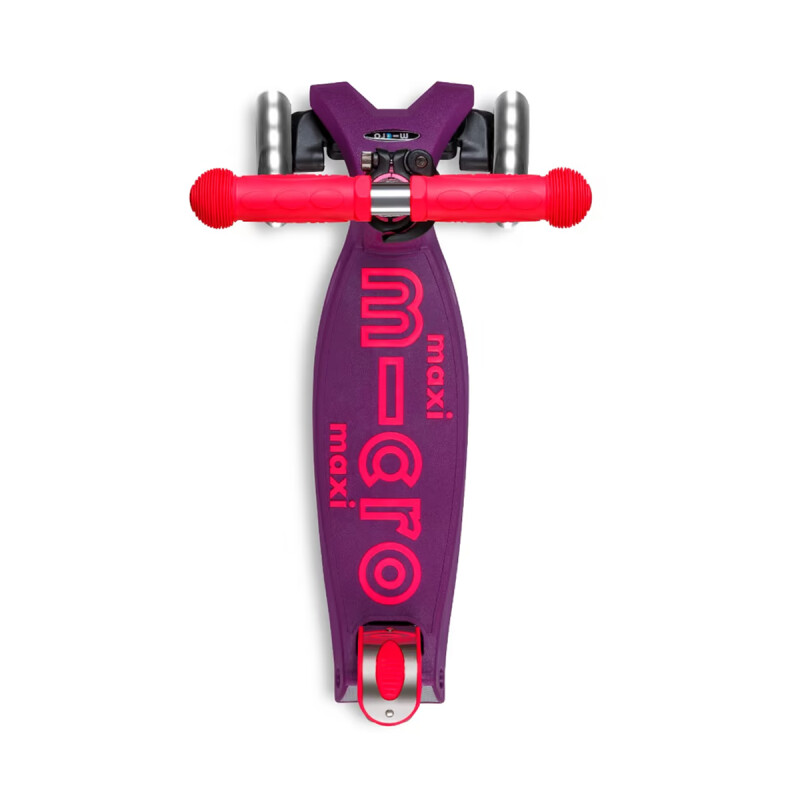 Monopatín Maxi Micro Deluxe Neón Led Plegable Rosa