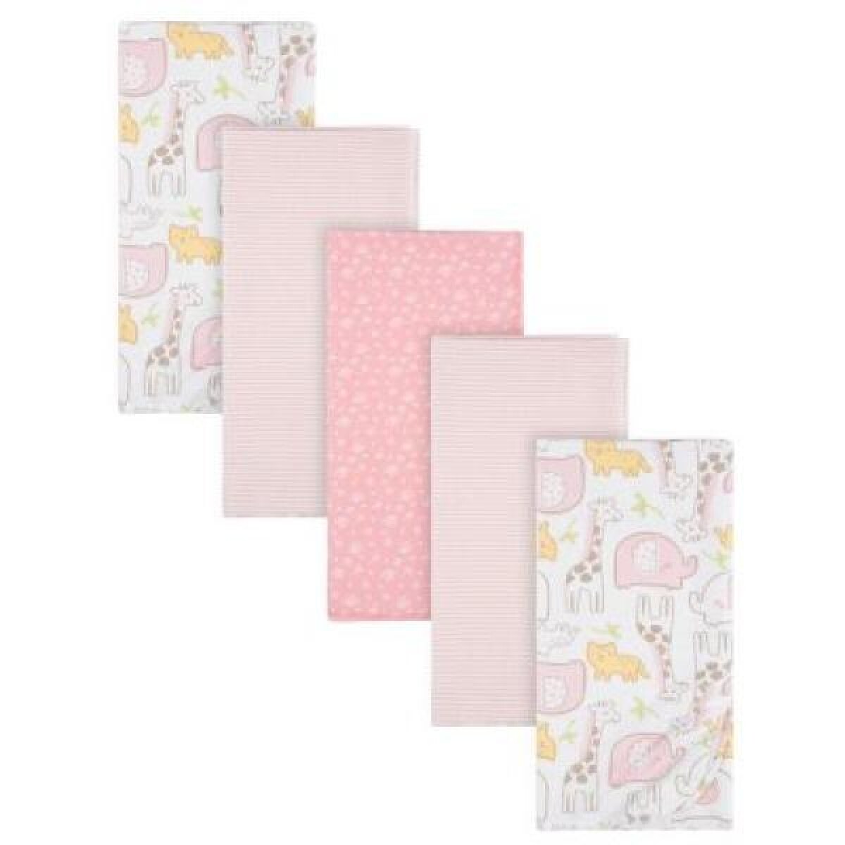 Sabanas recibidores x5 GERBER - elefante rosa 