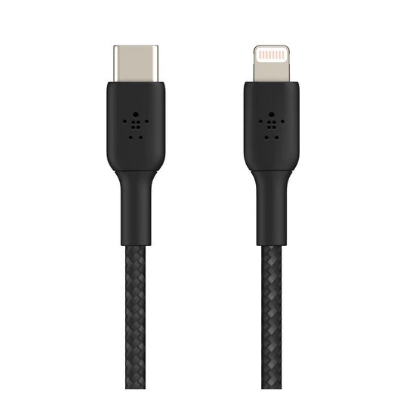 Cable Belkin USB-C / Lightning 1M Trenzado Black CAA004BT1MBK Cable Belkin USB-C / Lightning 1M Trenzado Black CAA004BT1MBK