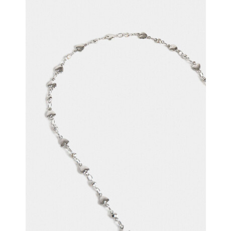 Collares Largos De metal Plateado