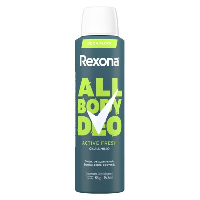 Desodorante Aerosol Rexona Men All Body Active Fresh 150 Ml. Desodorante Aerosol Rexona Men All Body Active Fresh 150 Ml.