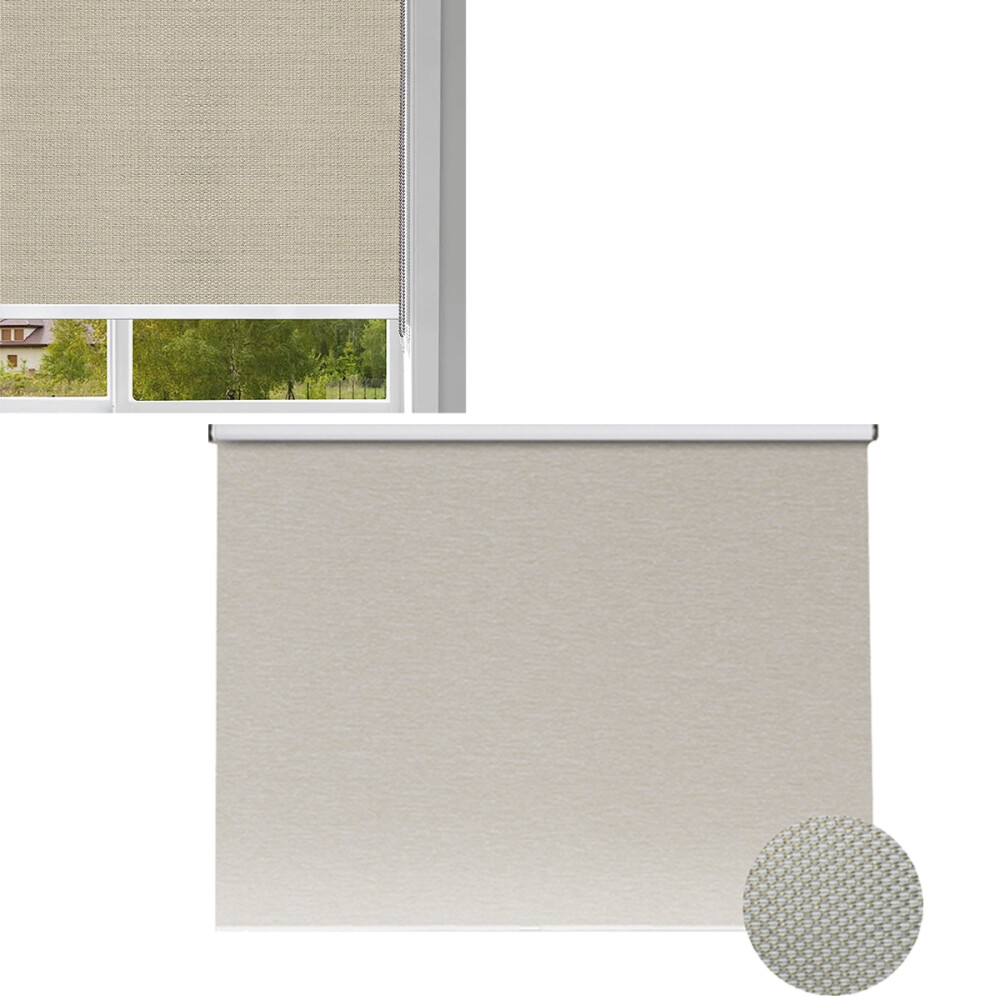 Cortina Blackout Texturada 100% opaca roller 1.20x2.00m Beige