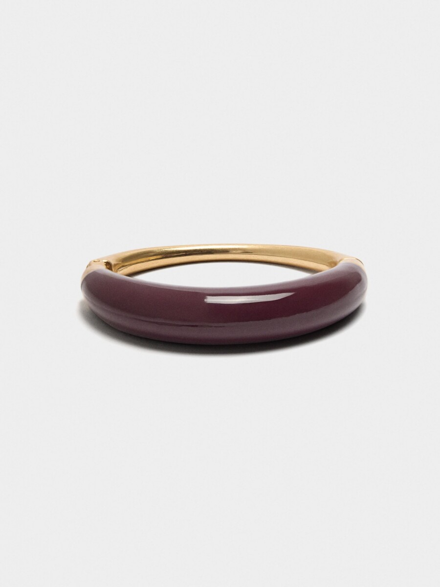 Pulsera Rígida De Esmalte violeta