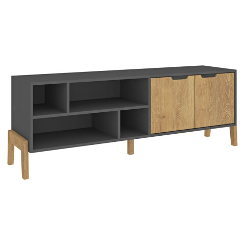 Rack para TV Combinada con Patas en Madera - MDP - Linea Melilla Rack para TV Combinada con Patas en Madera - MDP - Linea Melilla