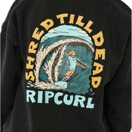 Buzo Rip Curl Shred Till Dead Crew Niño Negro