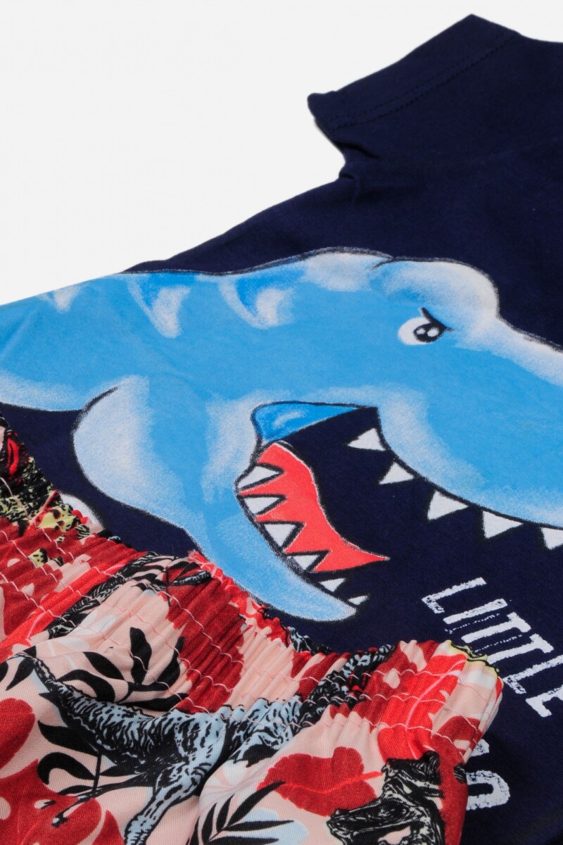 Conj. para bebes (camiseta y shorts) AZUL MARINO