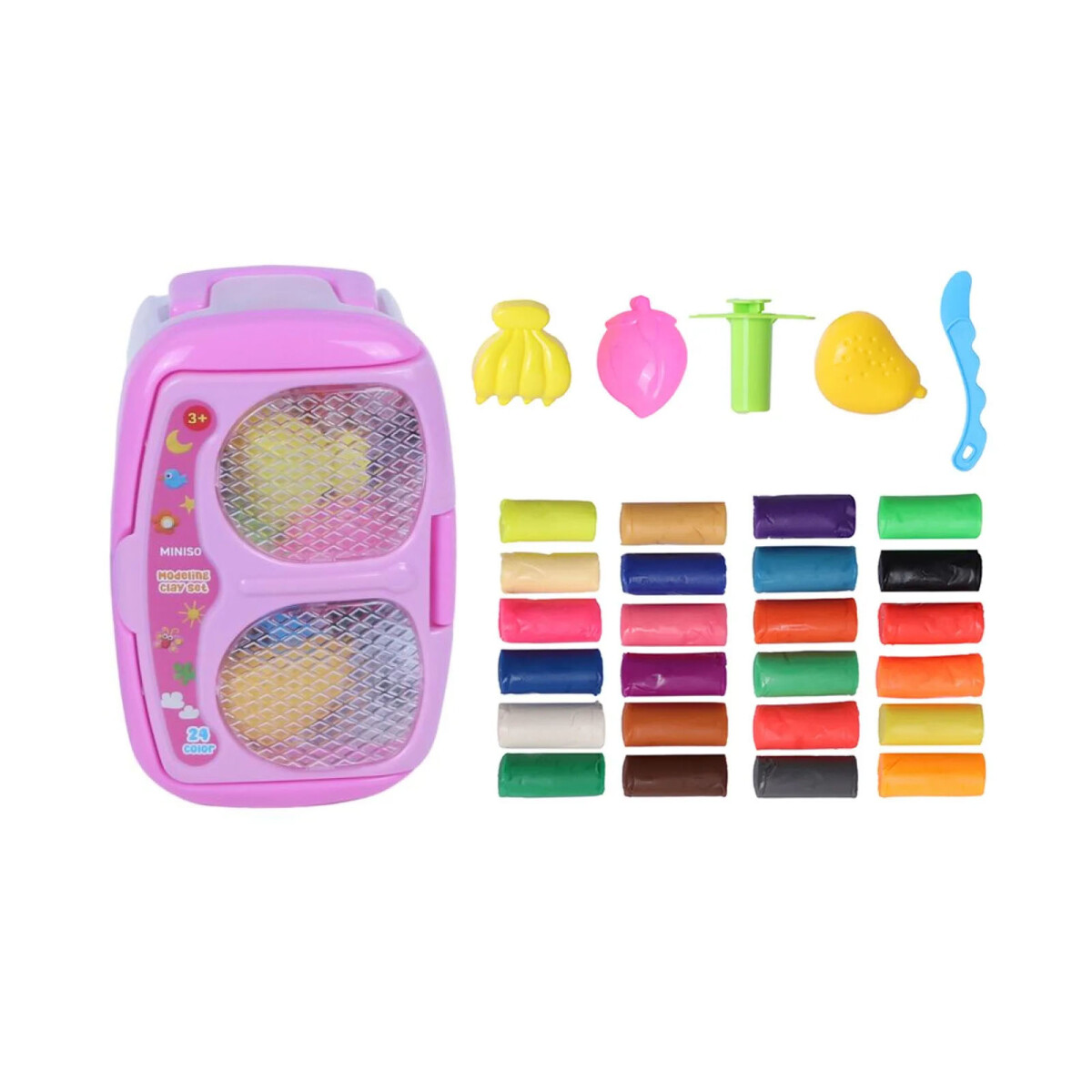 Plasticina 24 colores heladera - rosa 