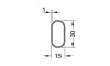 Perchero oval para placard 2.5m 801.03.222 Perchero Oval Para Placard 2.5m 801.03.222
