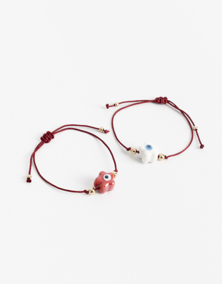 Pulseras Flexibles Sets Cordón Set De Pulseras Para Compartir - Dorado