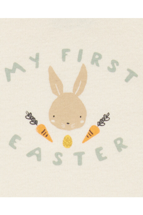 Set dos piezas de algodón, pantalón y body, diseño pascua Set dos piezas de algodón, pantalón y body, diseño pascua