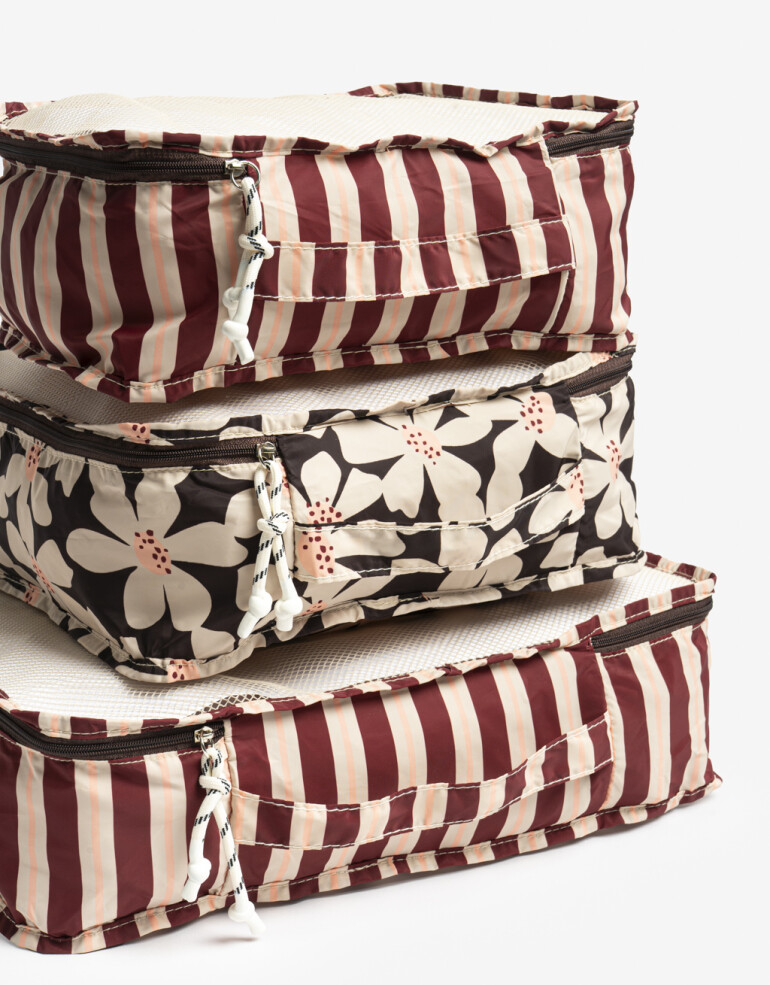 Porta Cosméticos Set Organizador De Viaje - Combinacion Tricolor
