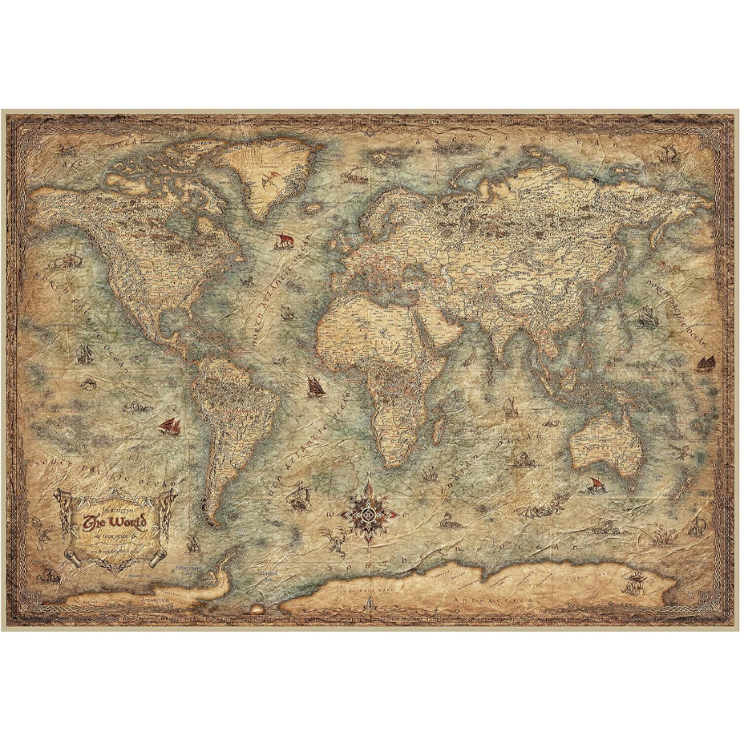 Puzzle mapamundi antiguo discount