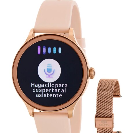 Reloj Marea Smart Acero Silicona Rosa 0