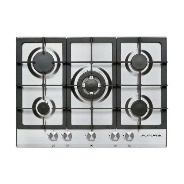 ANAFE FUTURA A GAS INOX 5 QUEMADORES FUT-AG700X-5 acero inoxidable