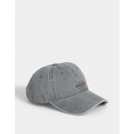 Gorra Denim Bordada Gris Medio