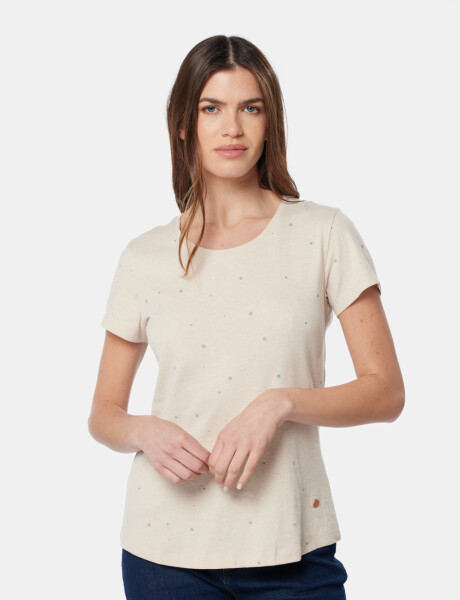 REMERA ESTAMPADA Beige