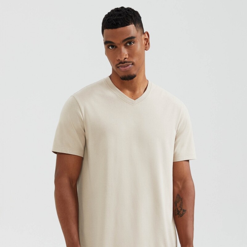CAMISETA MM MASC MARROM CLARO