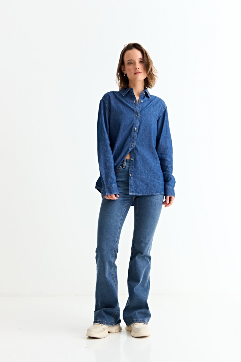 Camisa de jean manga larga JEAN OSCURO