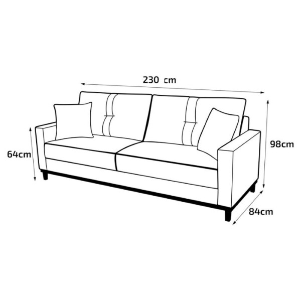 SOFA 3 CUERPOS MALIBU - BOUCLE LISO CINZA SOFA 3 CUERPOS MALIBU - BOUCLE LISO CINZA