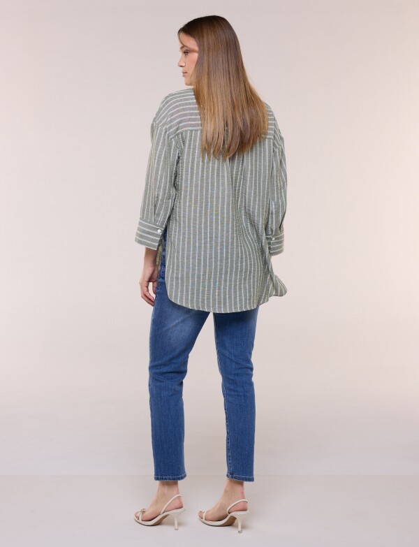 Blusa Holgada Rayas OLIVA