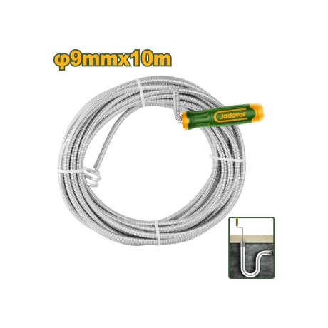 Flexible para limpiar cañerias 10mx9mm jadever JDDD2310 Flexible para limpiar cañerias 10mx9mm jadever JDDD2310