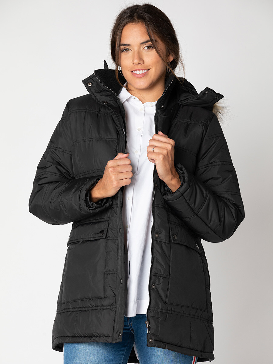 CAMPERA NYLON TISAOT - Negro 