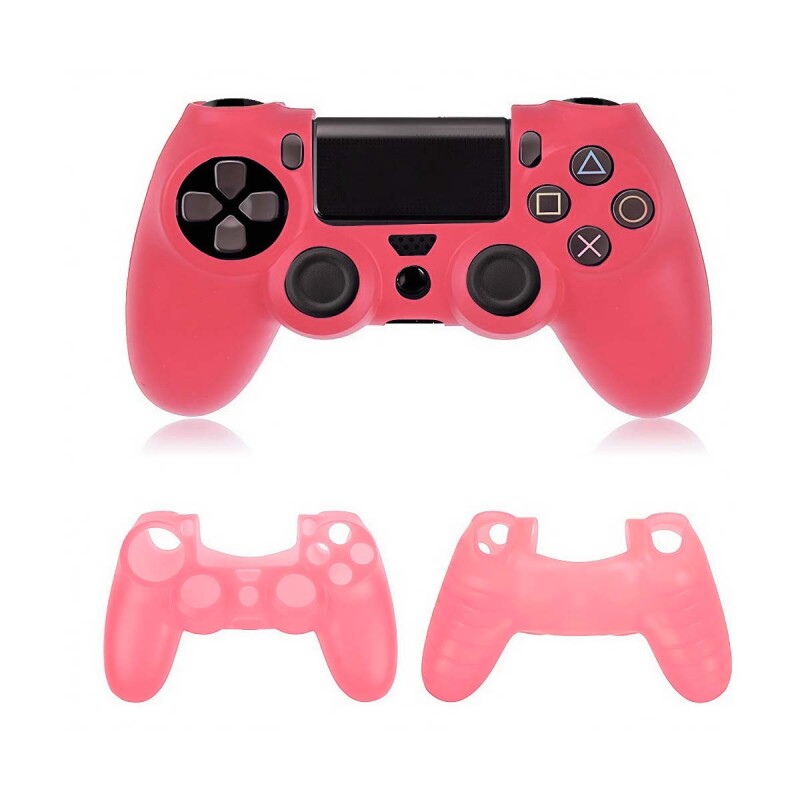 Funda protector de silicona para joystick PS4 rojo Funda protector de silicona para joystick PS4 rojo