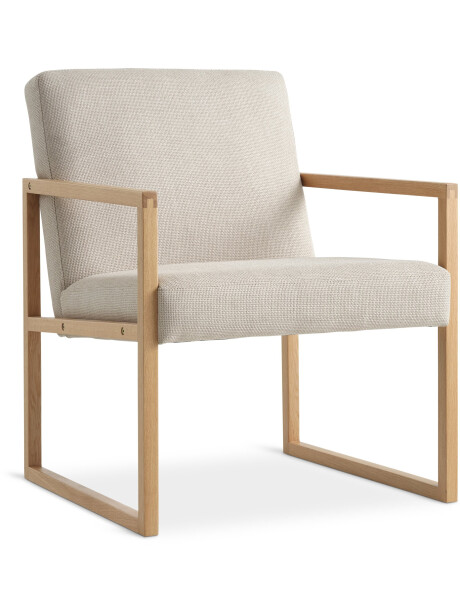 Sillón KALUNDBORG tela 1 cuerpo arena/roble Sillón KALUNDBORG tela 1 cuerpo arena/roble