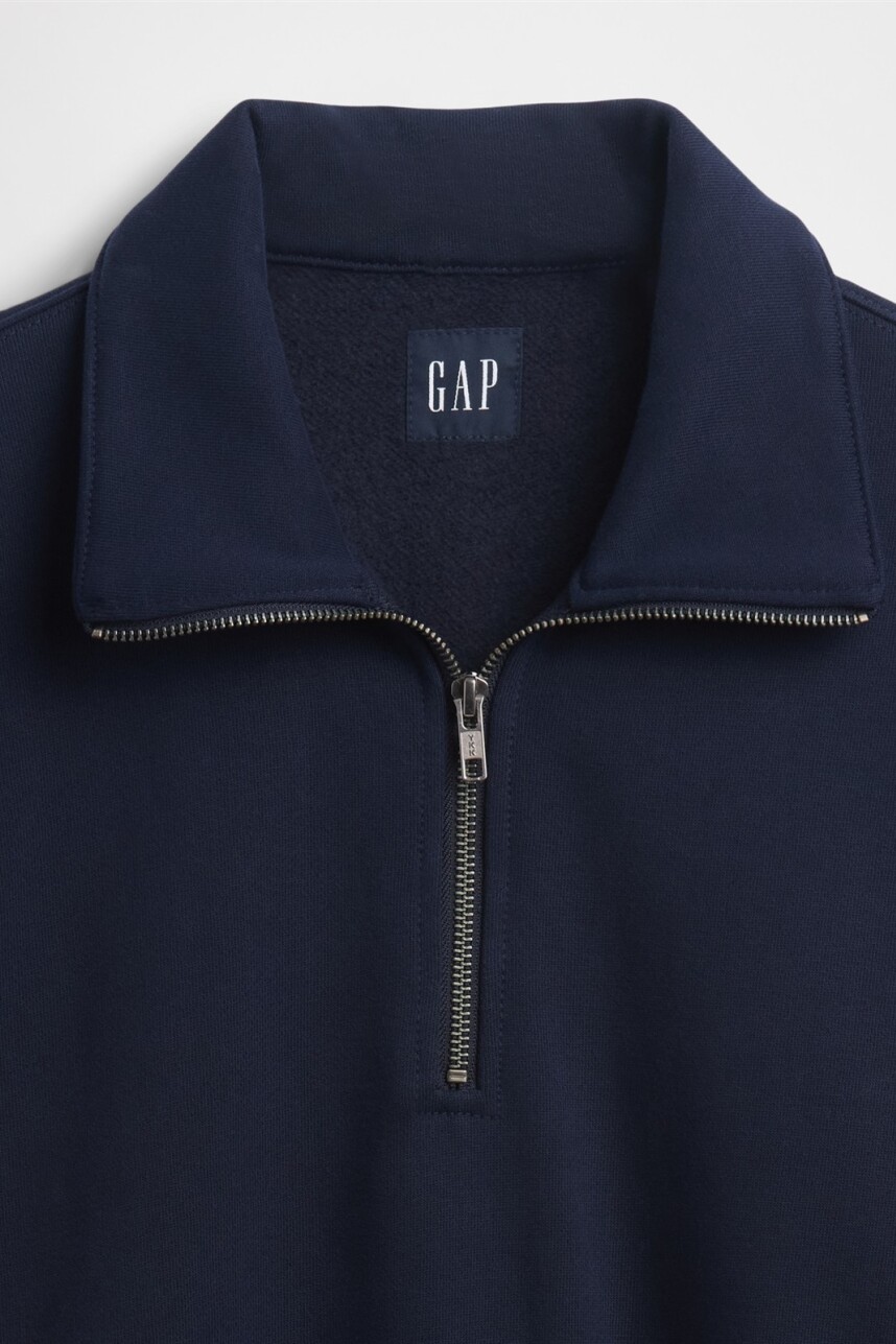 Buzo Deportivo Medio Cierre Hombre Navy Uniform