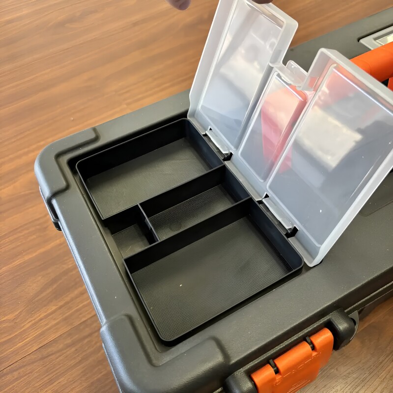 Caja De Herramientas Tactix plástica con cierre y tapa 20 " Caja De Herramientas Tactix plástica con cierre y tapa 20 "