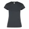 Camiseta jaspe a la base dama - Negro jaspe