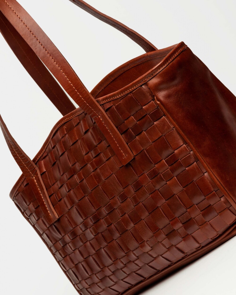 Bolso The Knit Bag en cuero vacuno Cuoio