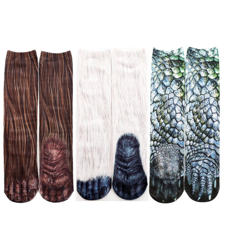 Medias Largas Animadas Diseño Animales Pack X3 20cm Dep006006-x3