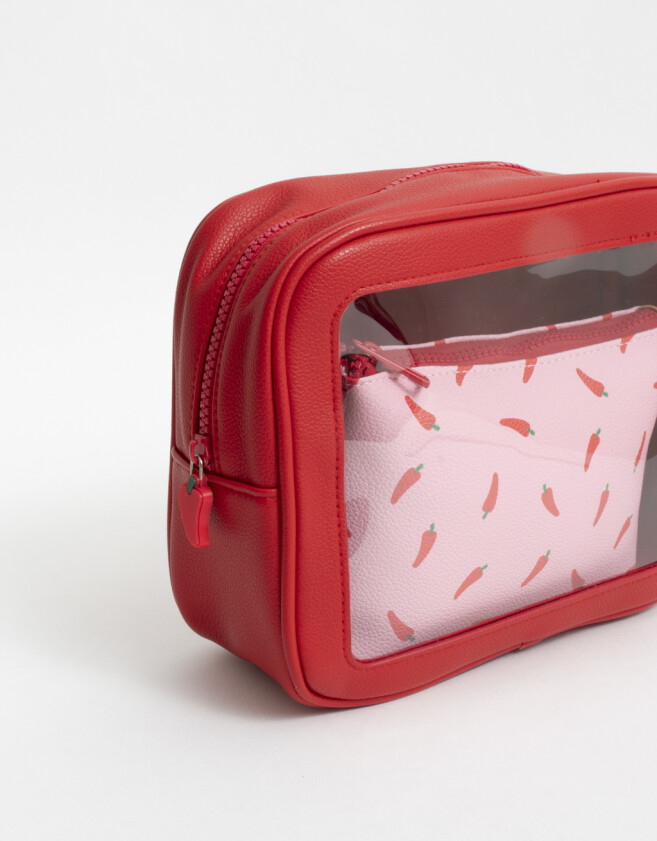 Porta Cosméticos Set De Portacosméticos - Rojo Medio