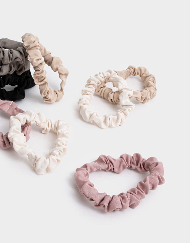 Skunzies Set por 10 Set De Scrunchies - Combinacion Multicolor