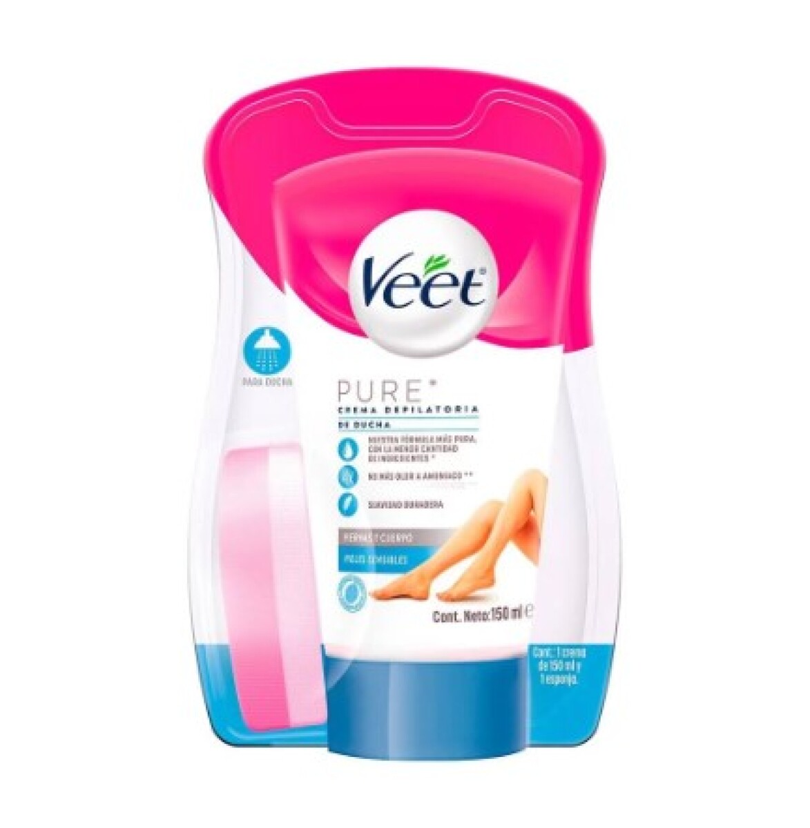 Veet crema depilatoria bajo la ducha 150 ml - Pure & Fresh 