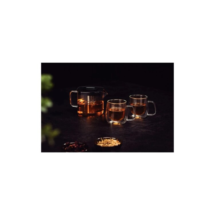 JUEGO DE TAZAS VIDRIO DOBLE PARED 200ML X 2UNDS Sin color