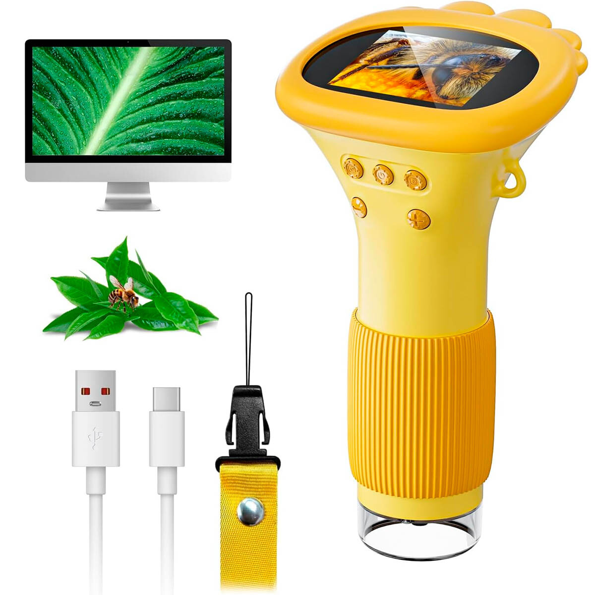 Microscopio Digital Graba Foto PC Infantil Portátil 