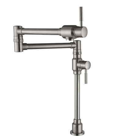 Lavatorio Monocomando Cocina Llena Ollas Brushed Nickel Solo Agua Fria GRIS-BRUSHED NICKEL