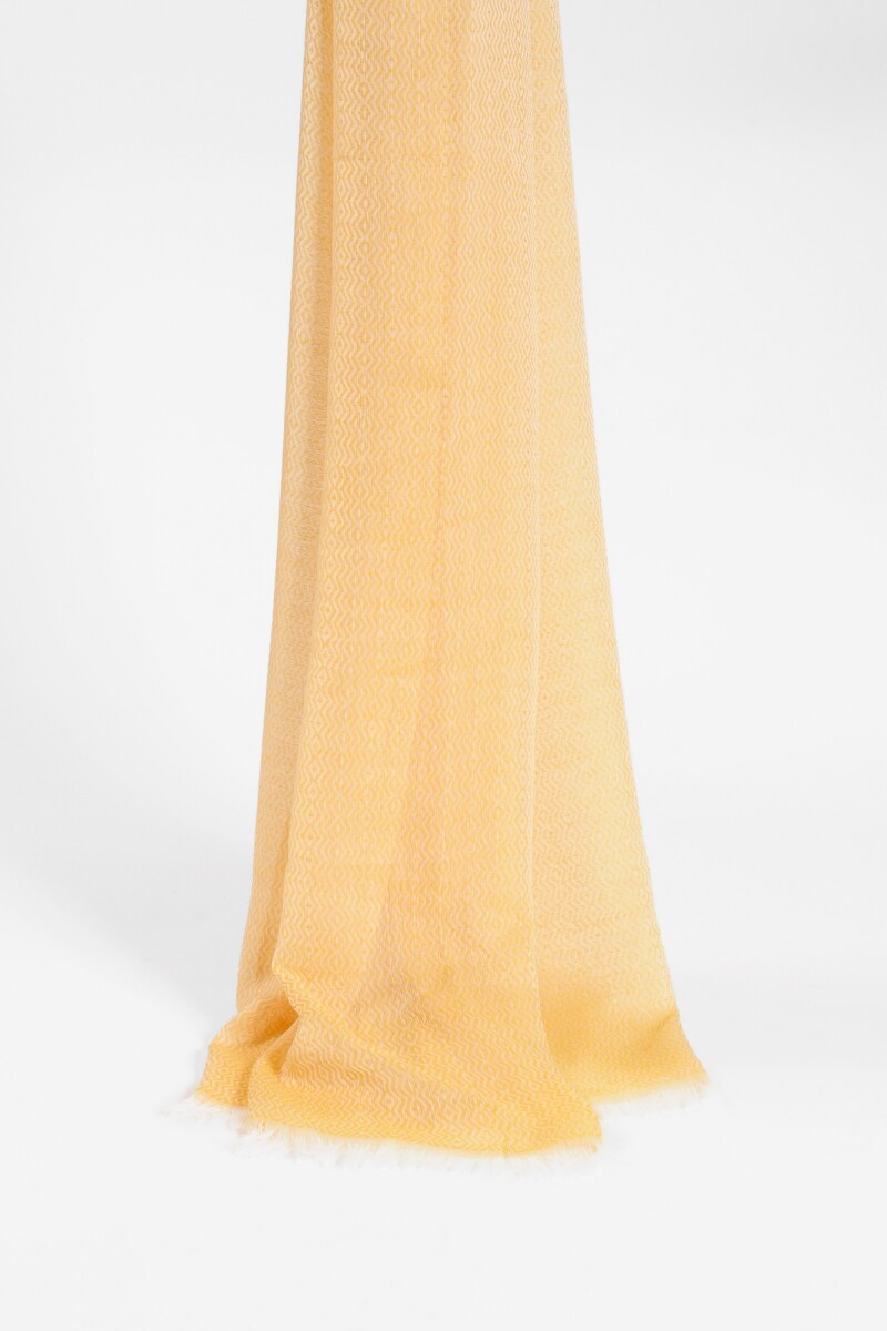 Pashmina con jacquard amarillo