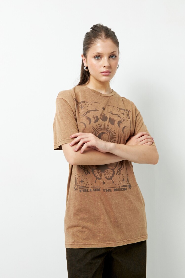 REMERA FLEPA Marrón Corteza