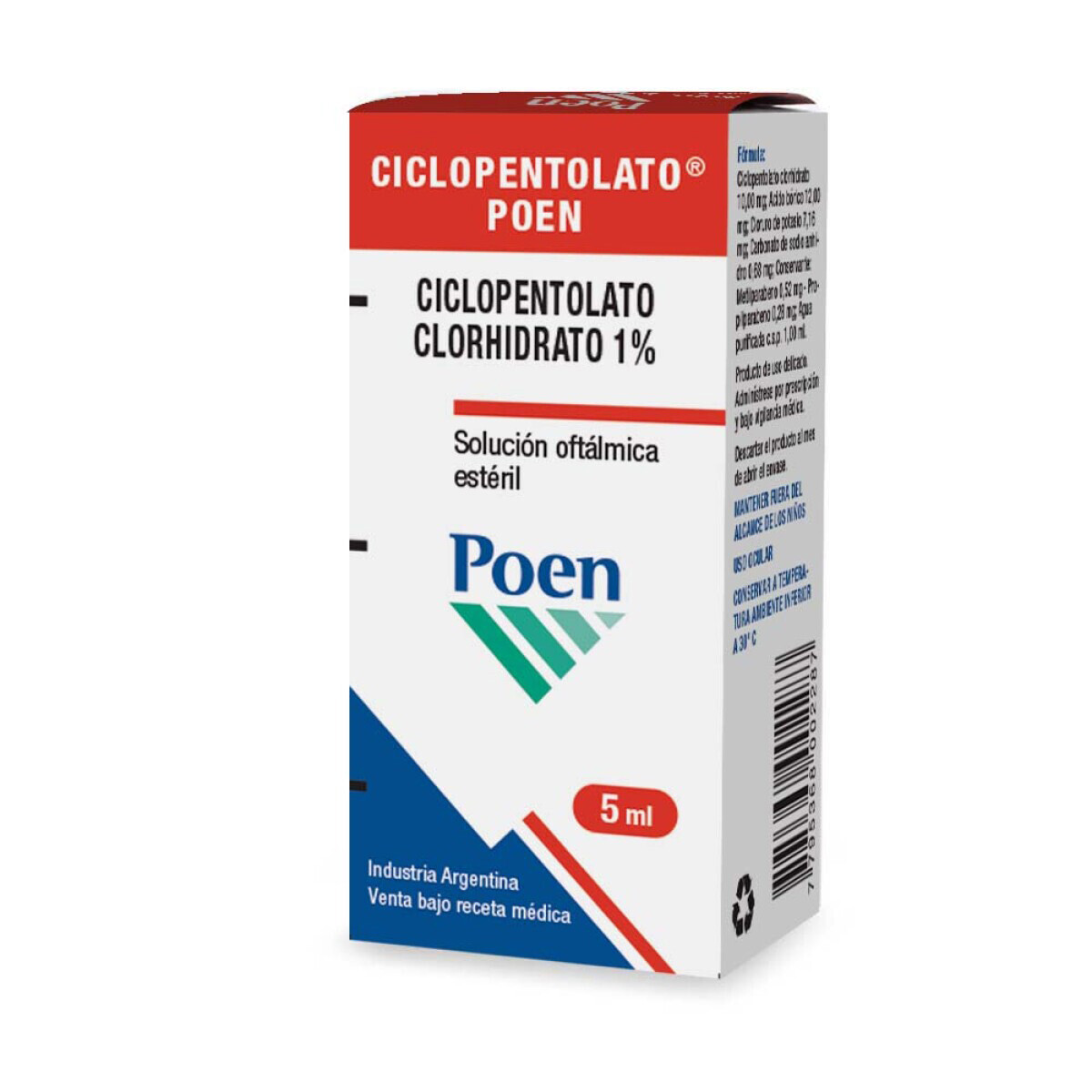 Ciclopentolato Poen 1% x 5 ML 