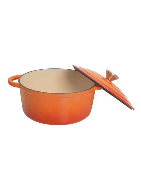 OLLA CON TAPA D24x11CM HIERRO FUNDIDO ESMALTADO NARANJA OLLA CON TAPA D24x11CM HIERRO FUNDIDO ESMALTADO NARANJA