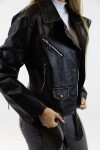 Chaqueta Cuero Negro