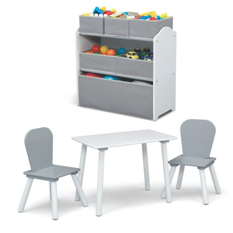 Set juego de mesa y organizador infantil gris/gris oscuro GRIS